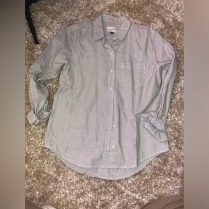 WOMENS STRIPPED SPRING BUTTON DOWN TOP
